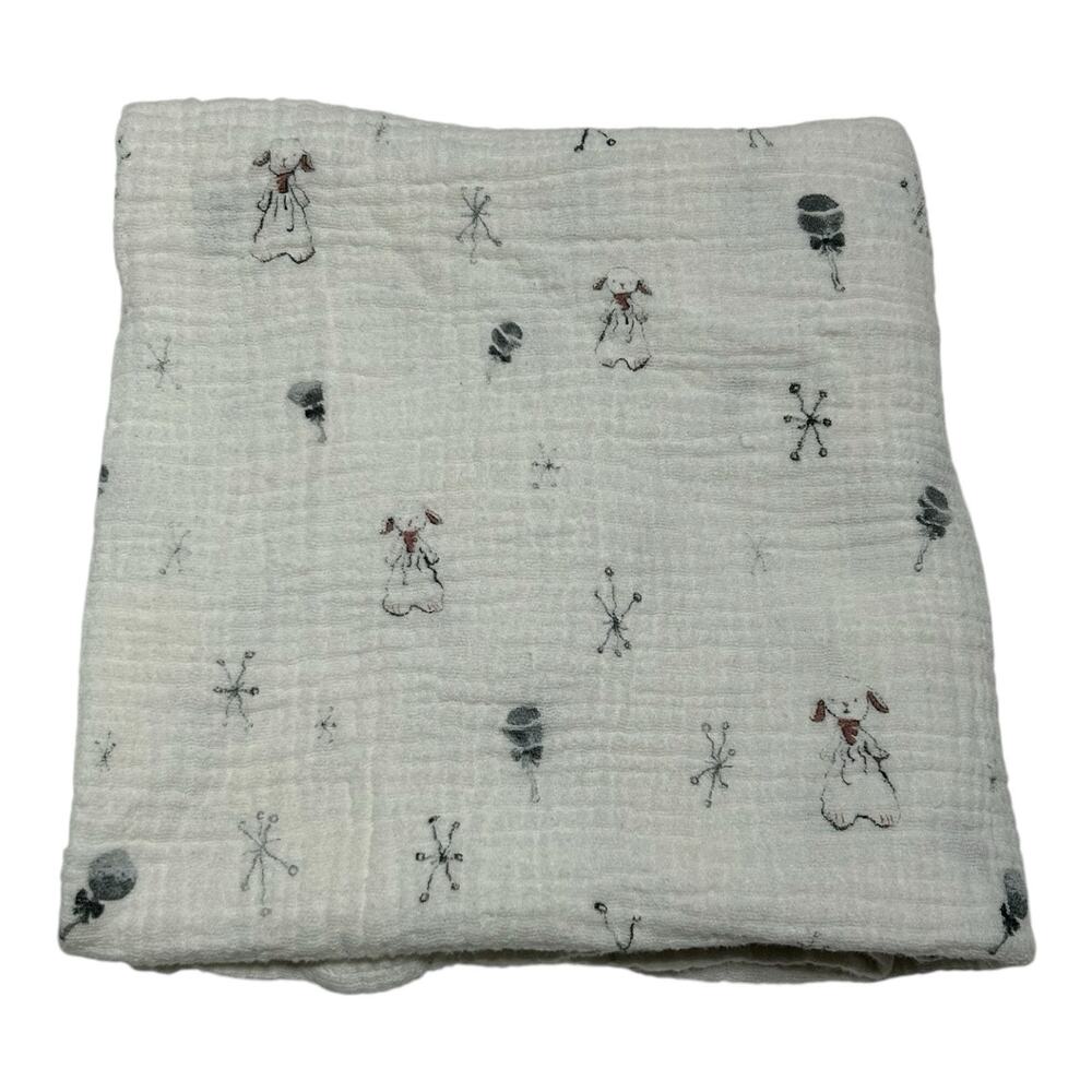 Little Unicorn Boss Baby Muslin Swaddle Blanket White Lamb Rattle Dreamworks
